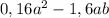 0,16a^{2}-1,6ab