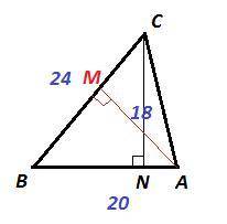 Втреугольнике авс известно: ав=20, вс=24, а высота сn=18. найдите высоту ам.