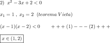 2)\; \; x^2-3x+2