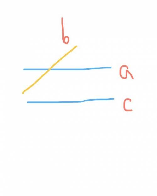 Прямые a и c параллельны,а прямые a и b пересекаются. могут ли прямые b и c быть параллельными? объя