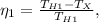 \eta _1 = \frac{T_{H1} - T_X}{T_{H1}},