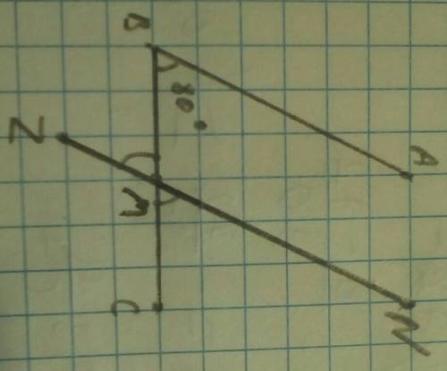 Постройте угол abc равный 80 градусам отметьте точку m на стороне bc а) проведите через точку m прям
