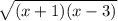 \sqrt{(x+1)(x-3)}