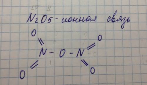 Определите вид связи и составьте схему n2o5