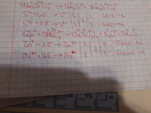 Уравняйте реакции методом электронного . 1) na2so4 -> na2s+na2so4; 2)zn+hno3 -> zn(no3)2+n2o+h