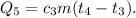 Q_5 = c_3m(t_4 - t_3).