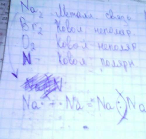 Какой тип связи и почему? (25 ! ) na₂, br₂, o₂ и n₂ всем