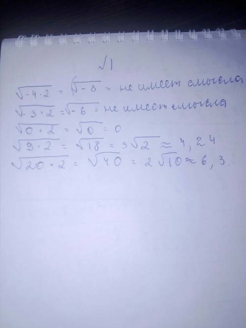 При каких значениях x выражение √x^2 имеет смысл если x= -4, -3, 0, 9, 20.