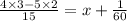 \frac{4 \times 3 - 5 \times 2}{15} = x + \frac{1}{60}