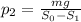 p_2 = \frac{mg}{S_0 - S_1}