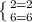 \left \{ {{2=2} \atop {6=6}} \right.