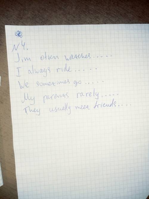 1.write questions: we/listen/to the radio/in the morning? paul/watch tv/in the evening? they/work/in