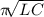 \pi \sqrt[]{LC}