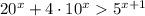 20^x+4 \cdot 10^x 5^{x+1}