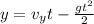 y = v_y t - \frac{gt^2}{2}