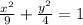 \frac{x^2}{9}+ \frac{y^2}{4}=1