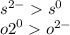 {s}^{2 - } {s}^{0} \\ {o2}^{0} {o}^{2 - }