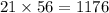 21\times56=1176