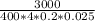 \frac{3000}{400*4*0.2*0.025}