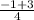 \frac{-1 + 3}{4}