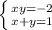 \left \{ {{xy= -2} \atop {x+y =1}} \right.