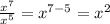 \frac{x^{7}}{x^{5}} = x^{7-5} = x^{2}