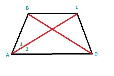 Діагоналі рівнобічної трапеції є бісектрисами її гострих кутів, а її менша основа дорівнює 6см. чому