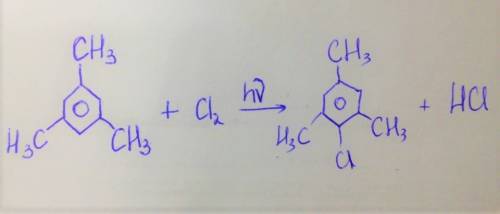1,3,5-триметилбензол+cl2при освещении=