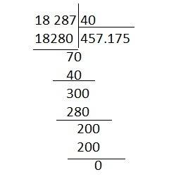 Выполни деление с остатком в столбик 18 287 ÷40 18 297 ÷40 18 290 ÷40