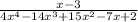 \frac{x-3}{4x^{4}-14x^{3} +15x^{2} -7x+2}