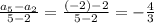 \frac{a_5 - a_2}{5 - 2}= \frac{(-2) - 2}{5 - 2} = -\frac{4}{3}