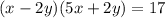 (x-2y)(5x+2y)=17