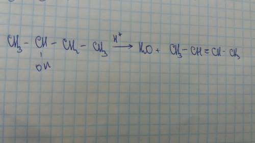 Скласти рівняння дегідратації бутанолу-2