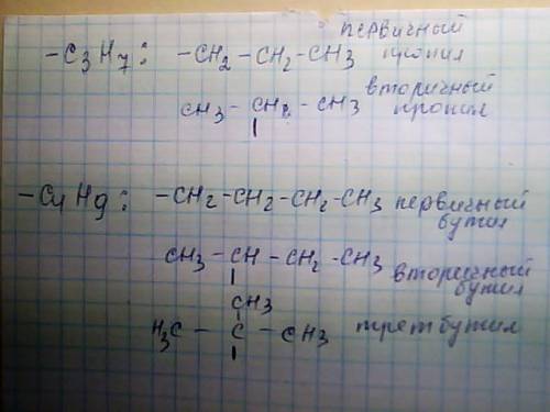 Чем, кроме количество атомов углерода, могут отличаться углеводородные радикалы (на примере пропилов