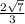 \frac{2\sqrt{7}}{3}