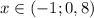 x\in(-1;0,8)