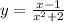 y = \frac{x - 1}{{x}^{2} + 2 }