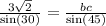 \frac{3 \sqrt{2} }{ \sin(30) } = \frac{bc}{ \sin(45) }