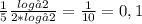 \frac{1}{5} \frac{log₃2}{2*log₃2} =\frac{1}{10} =0,1