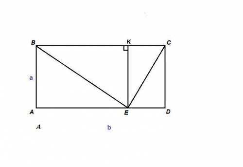 Дан прямоугольник abcd со сторонами a и b точка e лежит на стороне ad выразите площадь треугольника
