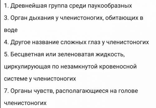 Кросворд по биологии на тему членистоногие12×12 12вертикал12 горизонтальс вопросами и ответами если