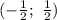 (-\frac{1}{2};\ \frac{1}{2})