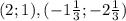 (2;1),(-1\frac{1}{3};-2\frac{1}{3})