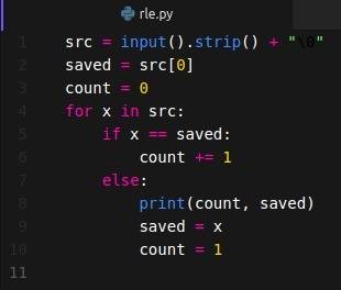 Rle означает “run-length encoding” — это сокращённой записи последовательности чего угодно (в случае