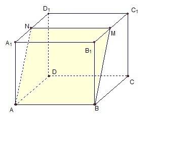 Дано abcda1b1c1d1 - куб. постройте сечение через середину ребер a1d1 и c1c.