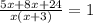 \frac{5x+8x+24}{x(x+3)} =1