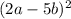 (2a - 5b)^{2}