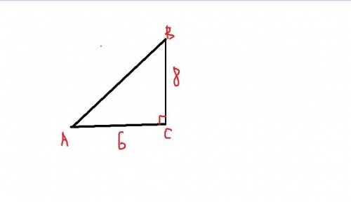 Найдите стороны и углы прямоугольного треугольника если катеты 8 и 6 см