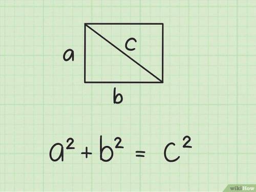 Если стена прямоугольника составляет 3 см и 4 см, какова длина диагонали? ​