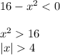 16-x^216\\ |x|4